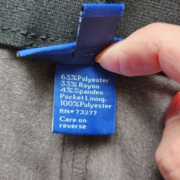 Apt. 9 Women's Business Casual Heathered Brown Trousers/Slacks/Pants, Size 14 - Picture 5 of 6